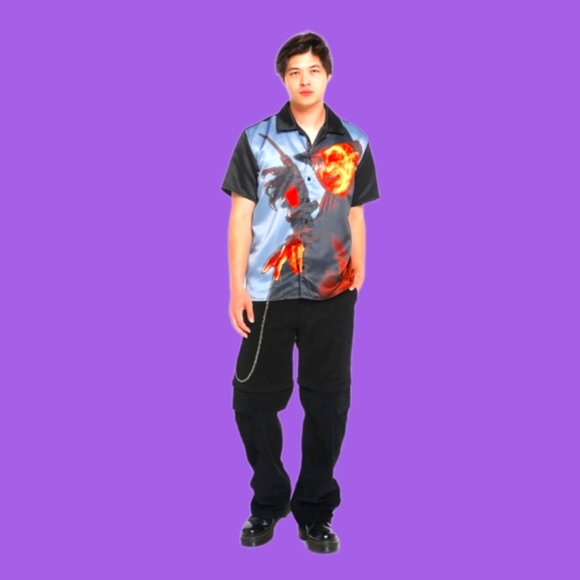 Freddy Vs. Jason Freddy Sublimated Woven Button-Up - Picture 5 of 7